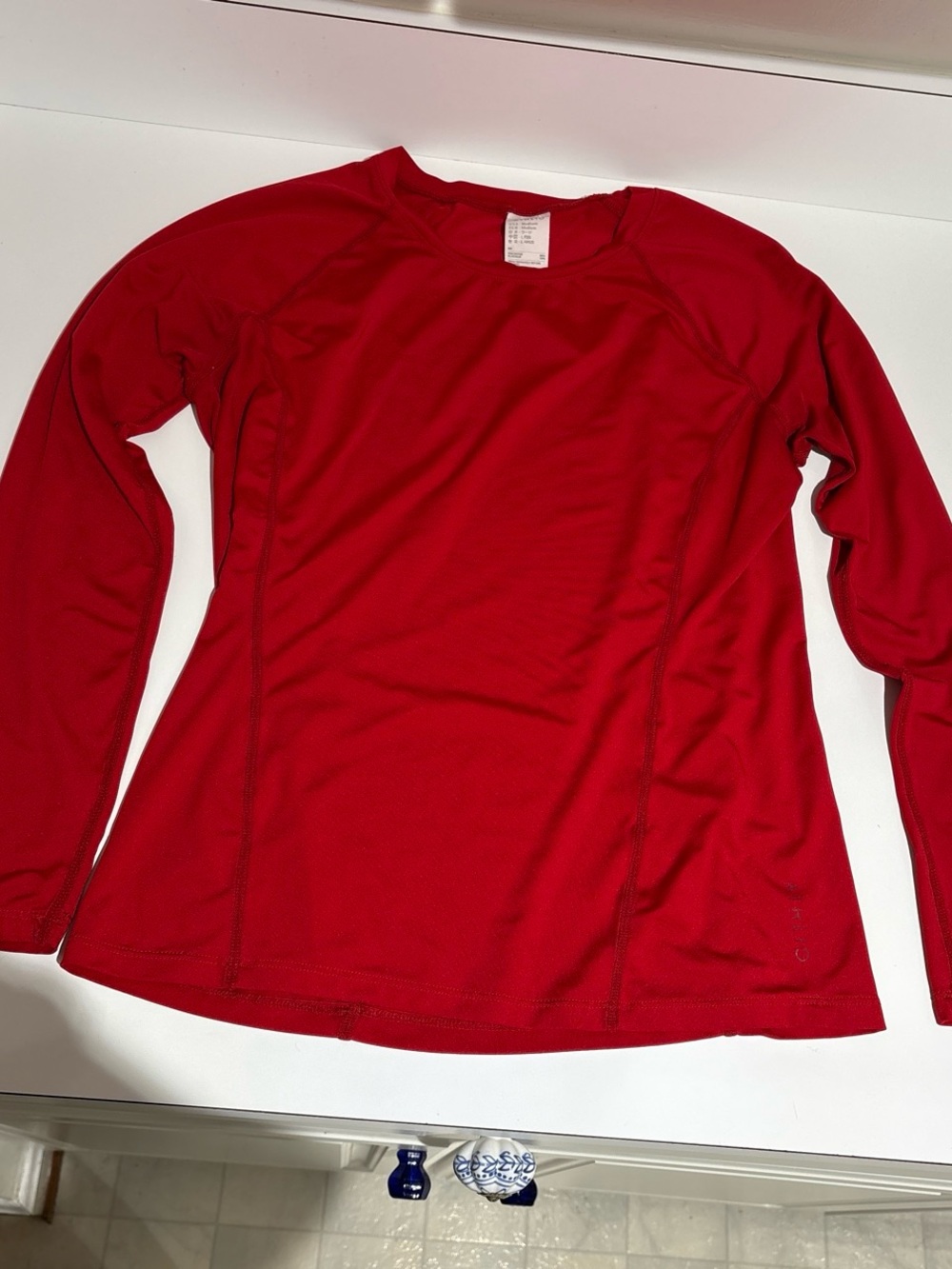 Amazon Red Women's Long Sleeve Muscle Tee
